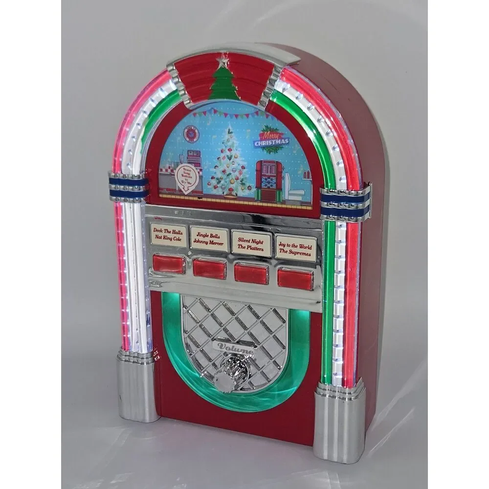 Mr. Christmas Holiday Jukebox Musical LED Lighted Decor Retro Diner